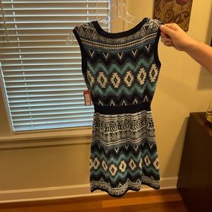 Mossimo Supply Co., blue and white patterned cotton dress, Size: Adult XS